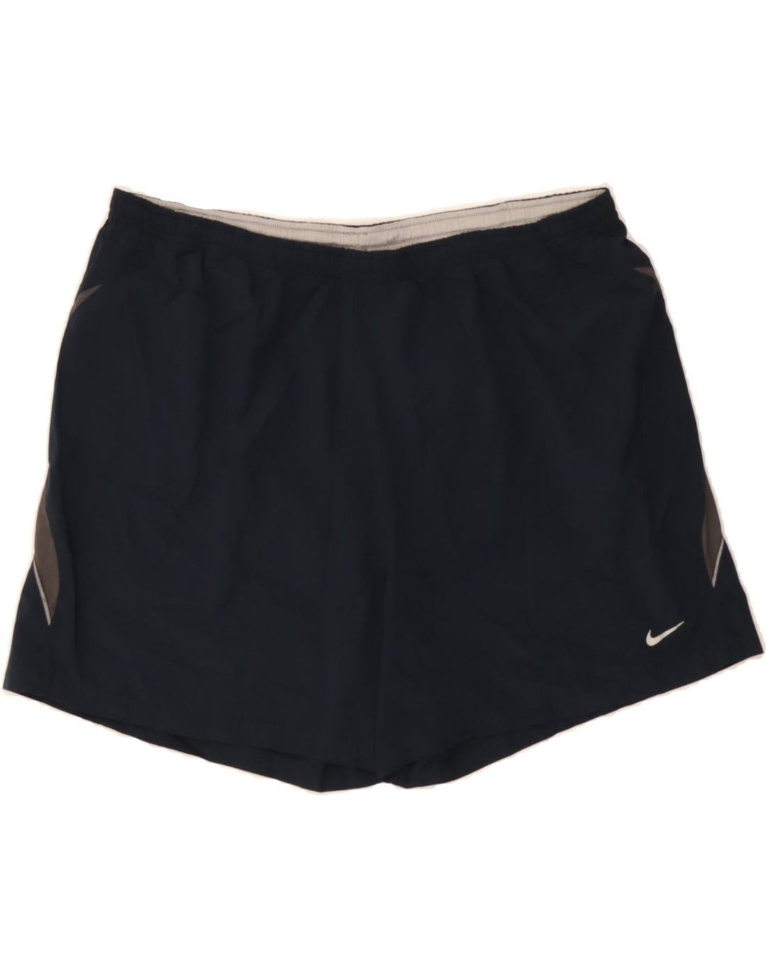 NIKE Womens Sport Shorts UK 18 XL  Navy Blue Colourblock Polyester Vintage Nike and Second-Hand Nike from Messina Hembry 
