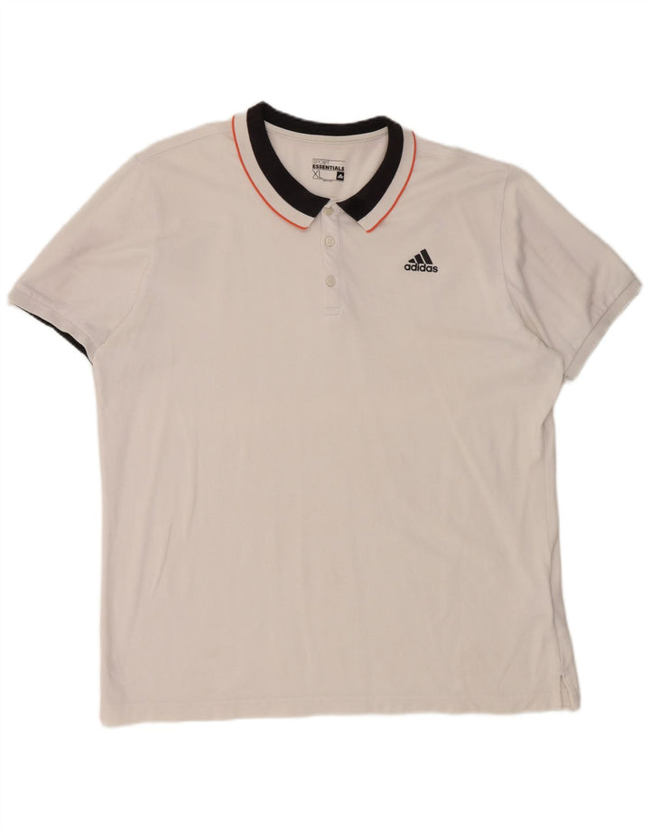 Adidas Herre Climalite Polo Shirt XL Hvid Bomuld