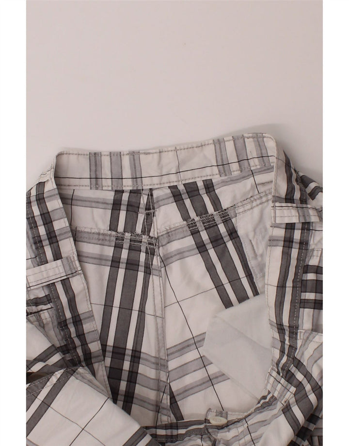 WRANGLER Mens Cargo Shorts W36 Large White Check Cotton Vintage Wrangler and Second-Hand Wrangler from Messina Hembry 
