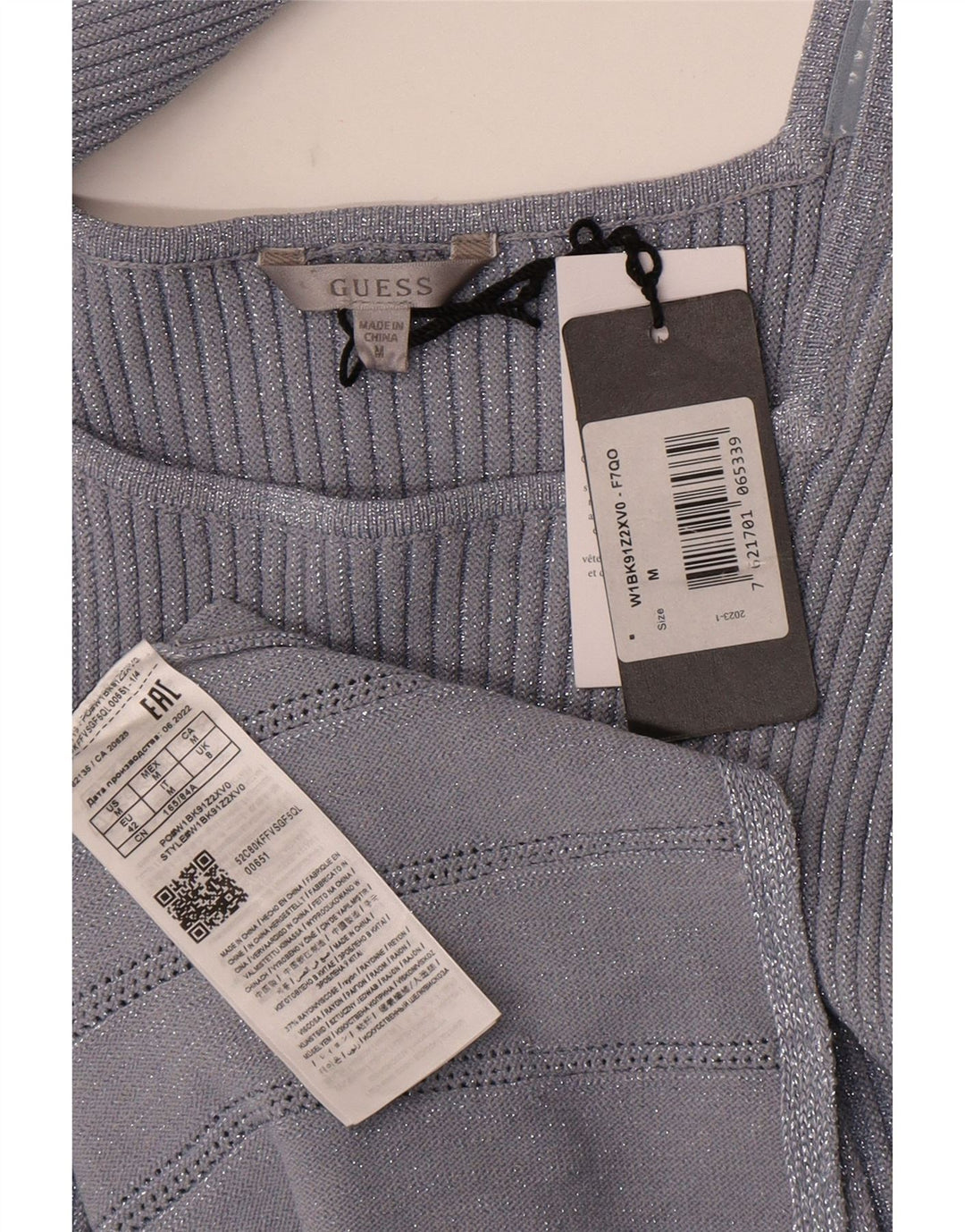 Guess Dame Langærmet Jumper Dress UK 12 Medium Grey Rayon