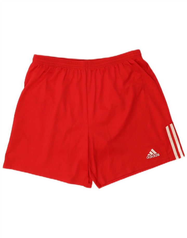ADIDAS Mens Climalite Sport Shorts UK 42 Large  Red Polyester