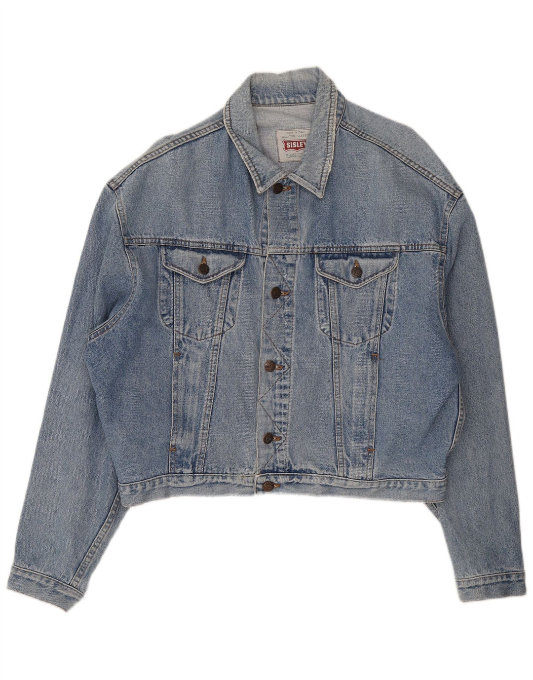 Sisley Herre denimjakke UK 42 XL Blå Bomuld