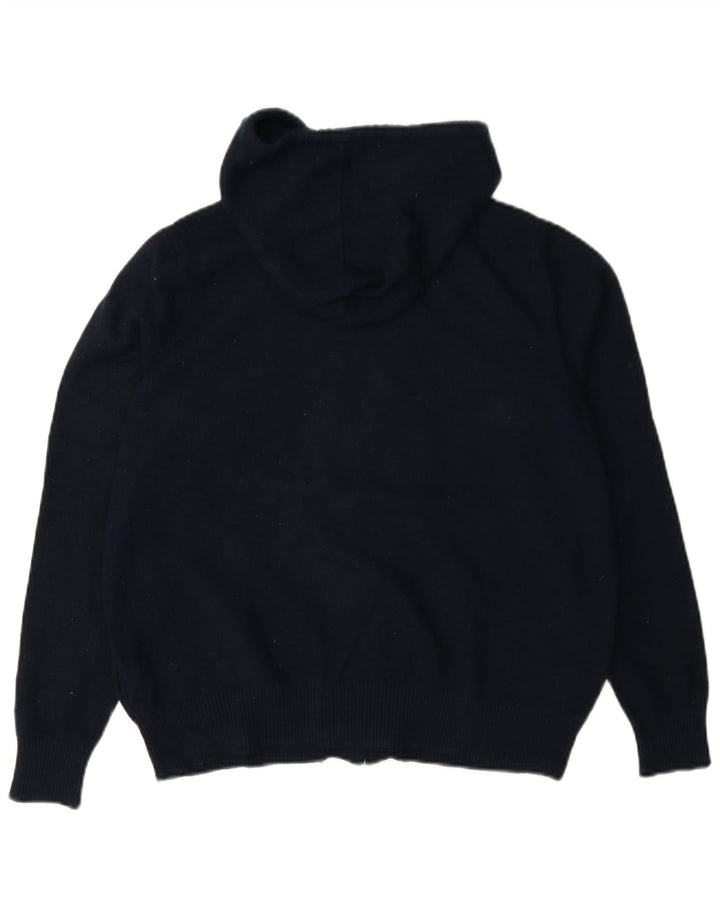 Marks & Spencer sweater med hætte til kvinder UK 14 Medium Navy Blue