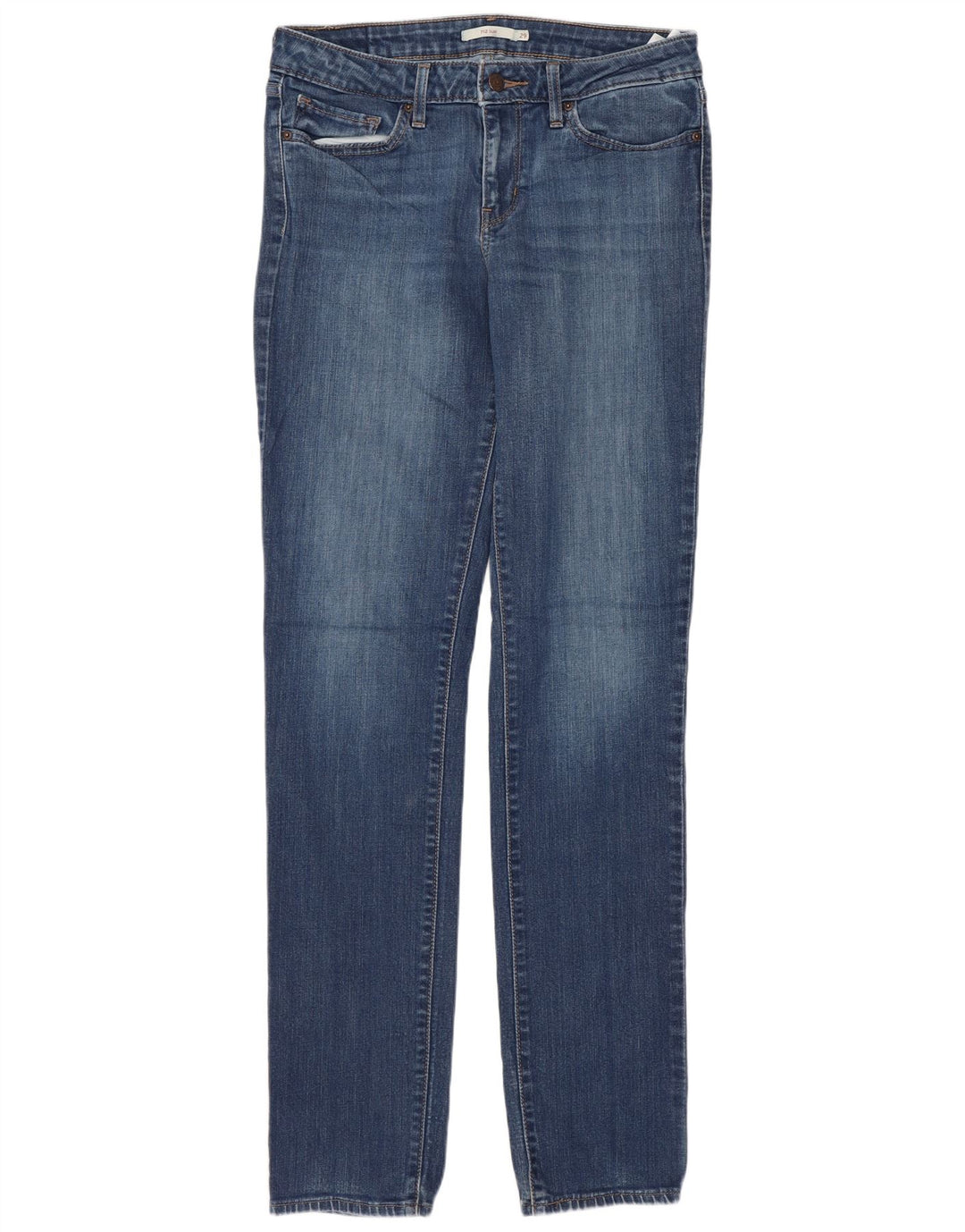 LEVI'S Dame 712 Slim Jeans W29 L34 Blå Bomuld