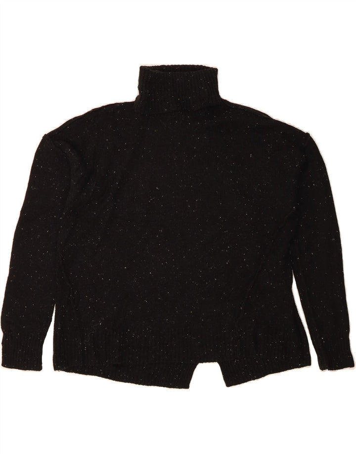 MICHAEL KORS Womens Roll Neck Jumper Sweater UK 14 Medium Black Flecked Vintage Michael Kors and Second-Hand Michael Kors from Messina Hembry 