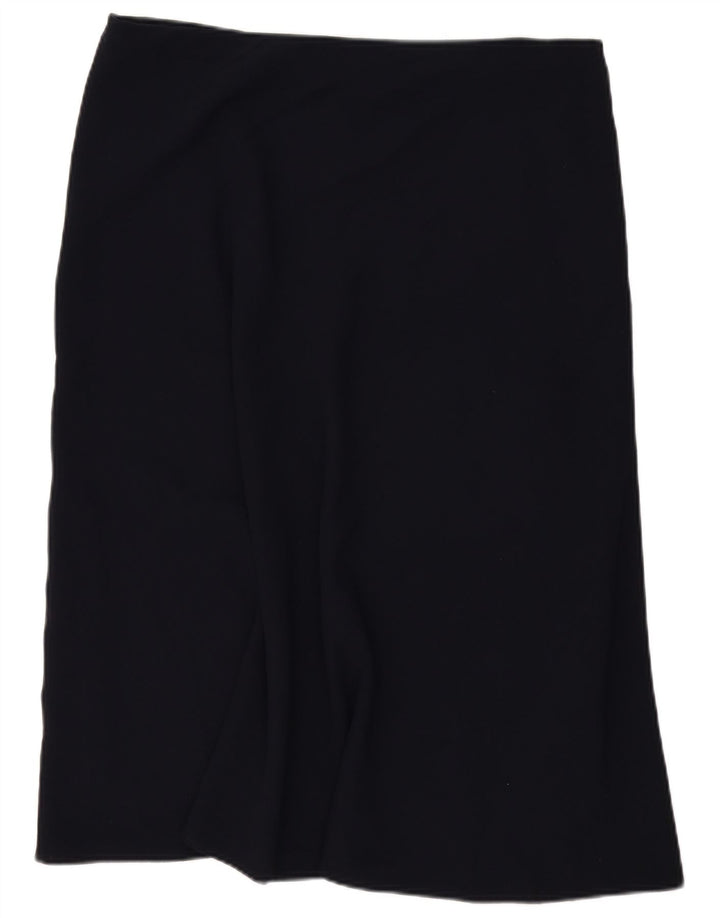 Marks & Spencer Midi-nederdel til kvinder UK 18 XL W40 Marineblå polyester
