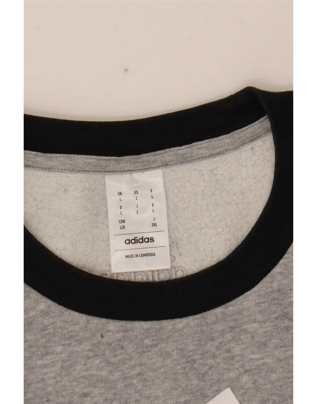 Adidas grafisk sweatshirt til mænd, stor grå farveblok