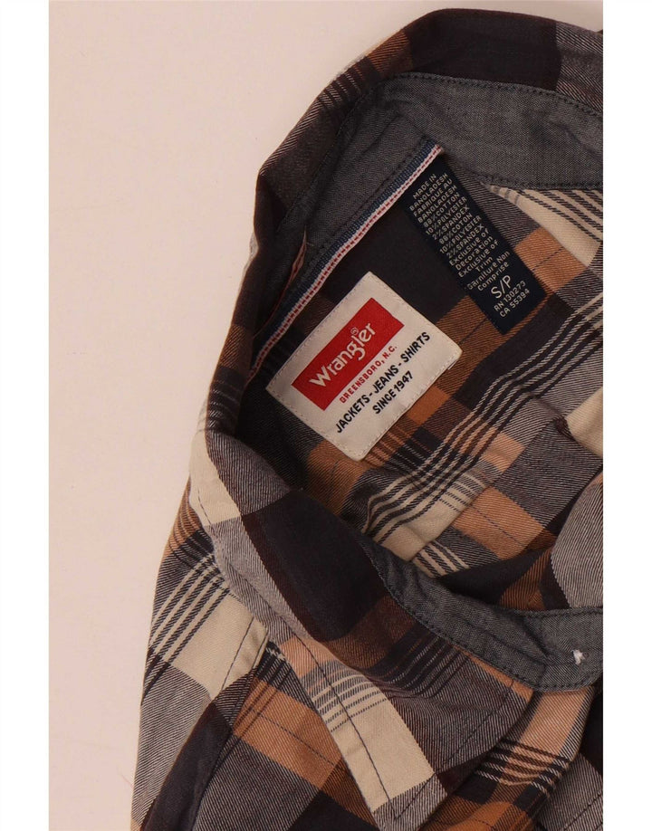 Wrangler Flanelskjorte til mænd Lille flerfarvet ternet bomuld