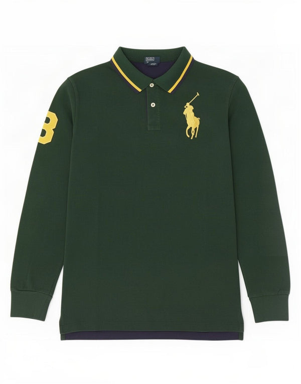 Polo Ralph Lauren Boys Graphic Polo Shirt 15-16 Years XL Green Colourblock