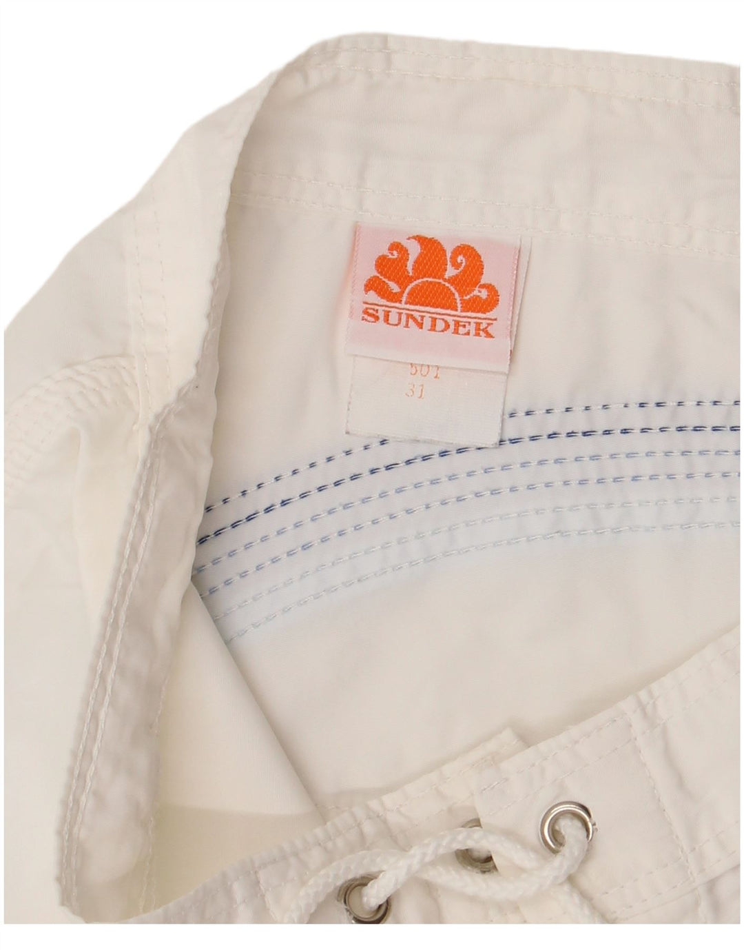 SUNDEK Badeshorts til mænd Medium hvid stribet nylon