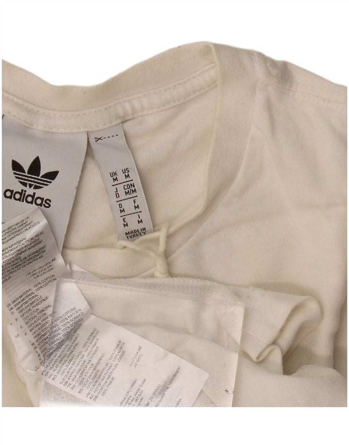 Adidas Grafisk T-shirt top til mænd Medium hvid bomuld