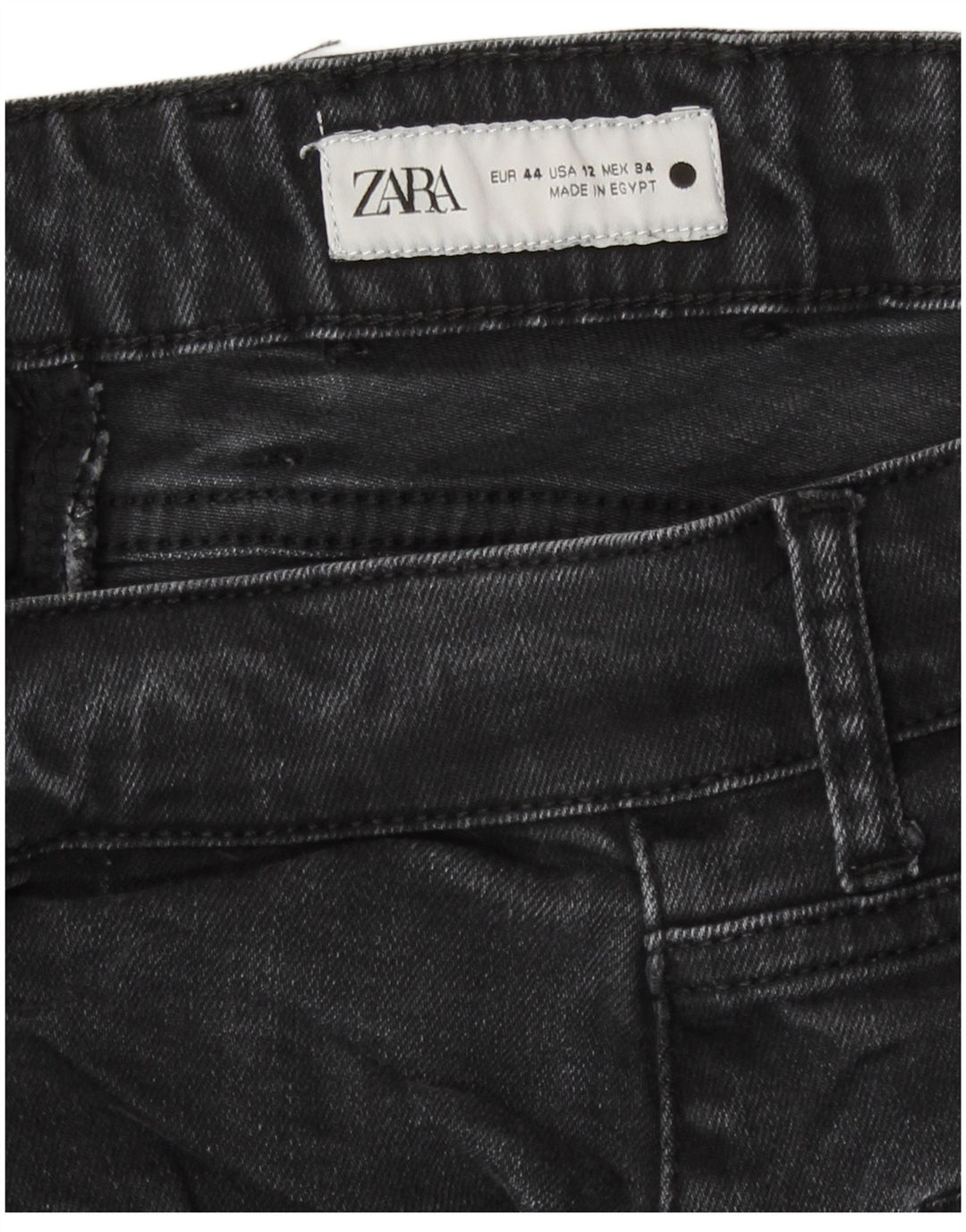 Zara Dame Cropped Jeans EU 44 XL W34 L25 Grå