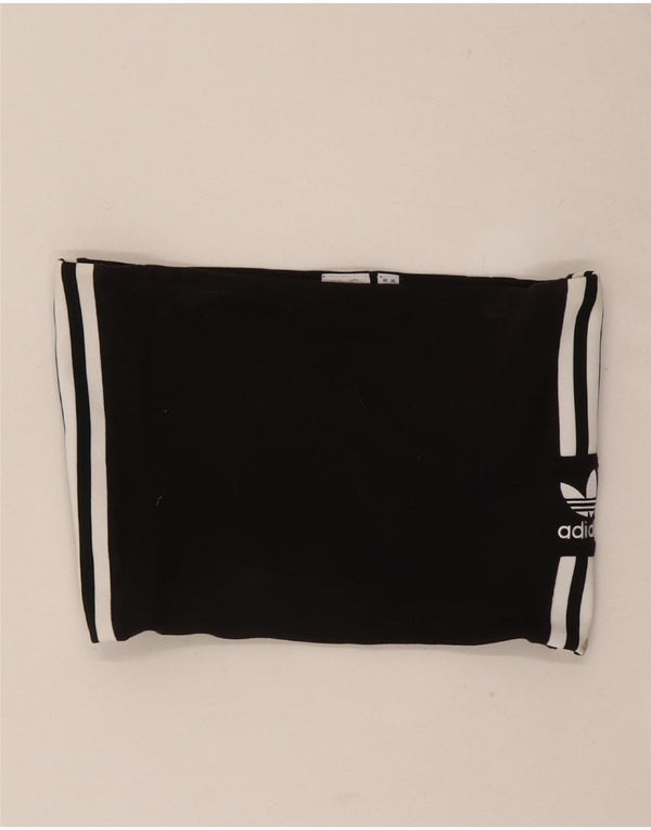 Adidas Dame Crop Stropløs Top UK 12 Medium Sort Bomuld