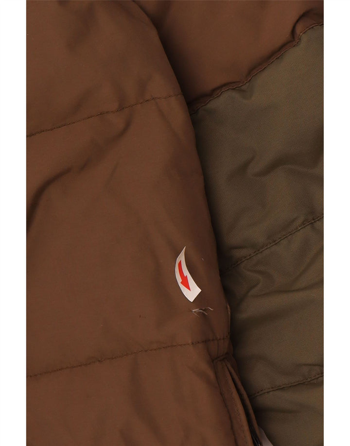 Blauer Herre grafisk polstret jakke UK 38 Medium Brown Colourblock Nylon