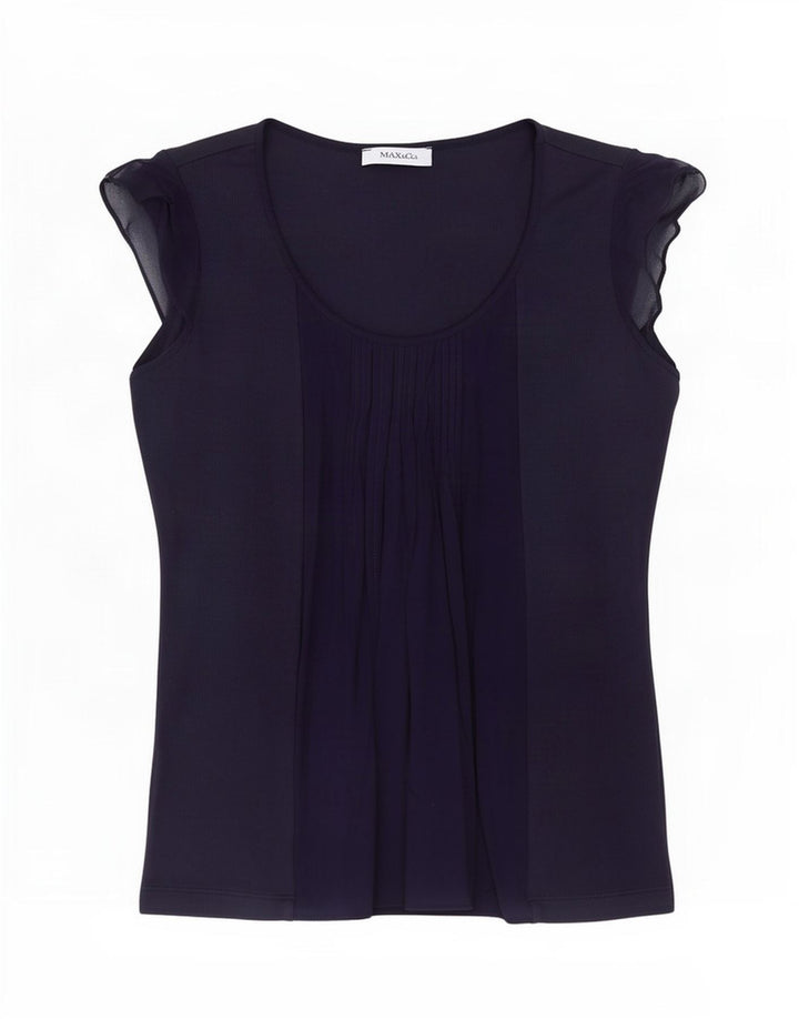 Max & Co. Damebluse Top UK 12 Medium Navy Blue