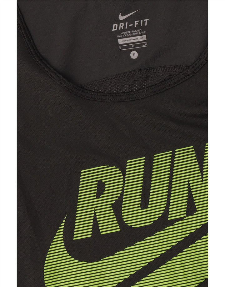 Nike Herre Dri Fit Grafisk Vest Top Lille Sort