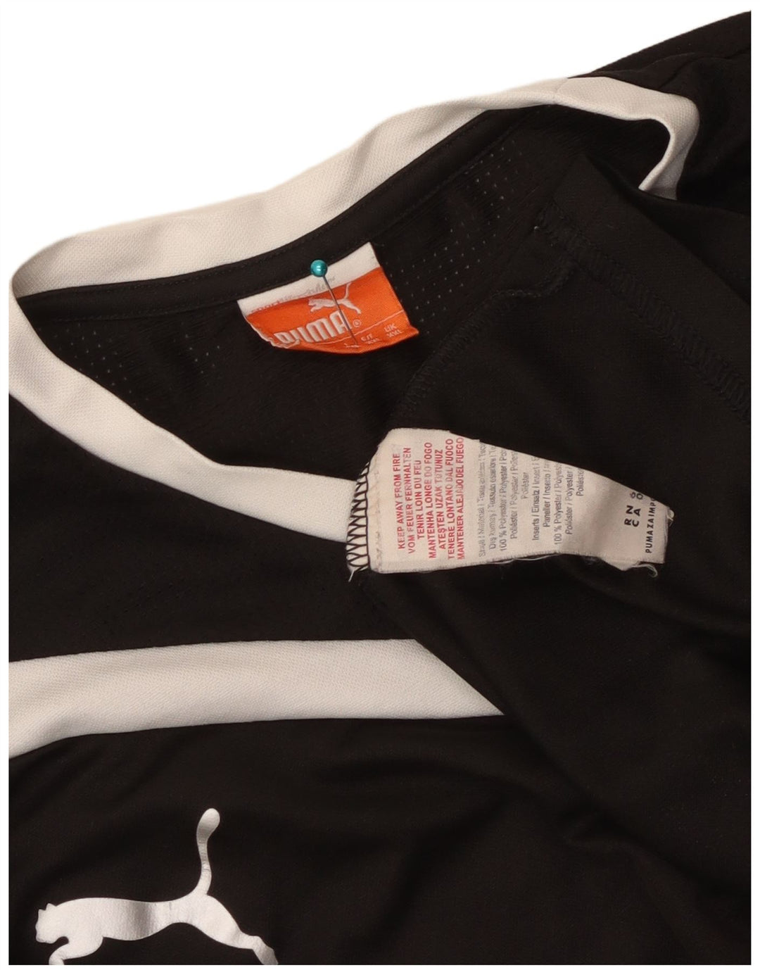 Puma Herre T-Shirt Top 2XL Sort Colourblock Polyester