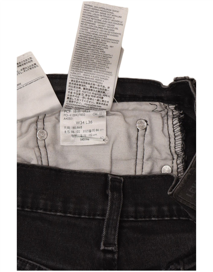 Levi's Herre 541 Straight Jeans W34 L36 Grå Bomuld