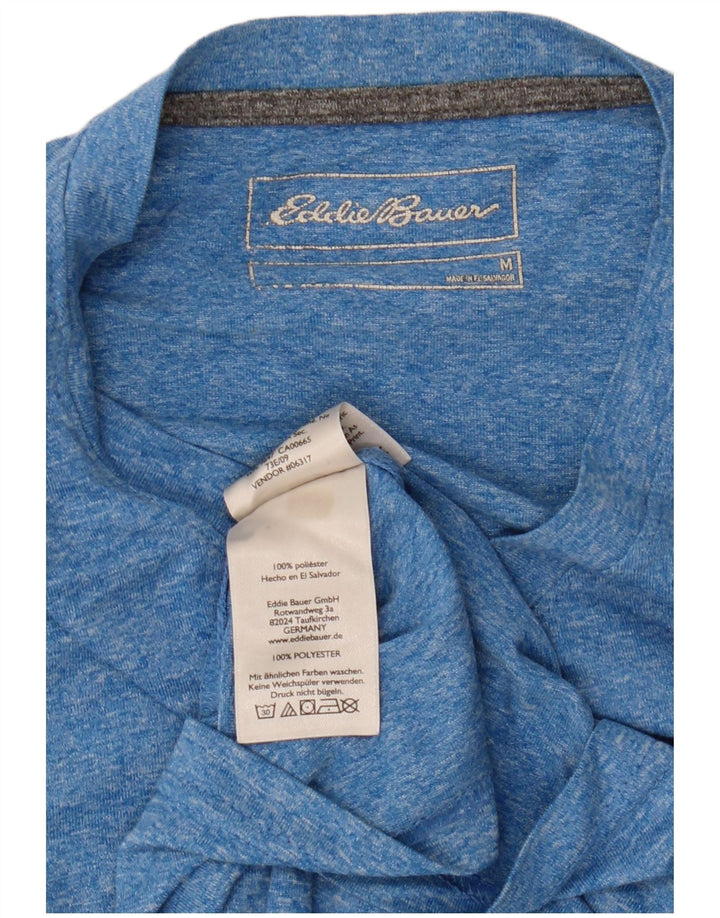 EDDIE BAUER Herre T-Shirt Top Medium Blue Flecked Polyester