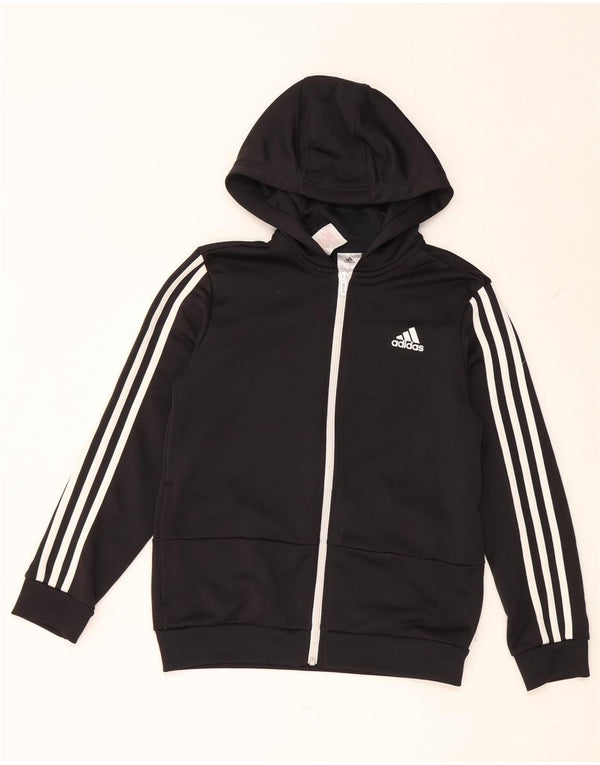 Adidas Boys Climalite Hættetrøje med lynlås 11-12 år Sort polyester