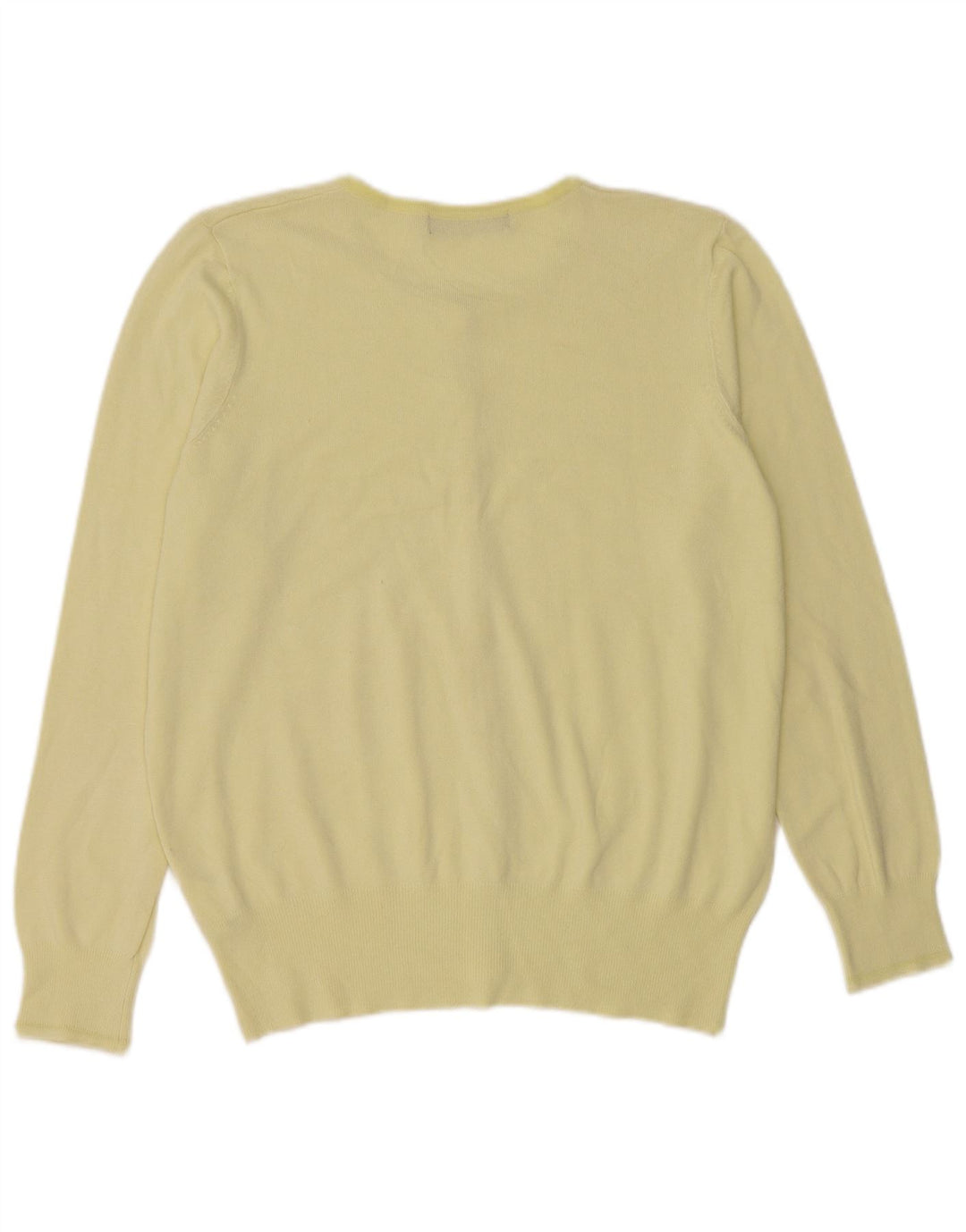 Marks & Spencer Dame Cardigan Sweater UK 16 Large Yellow Viscose
