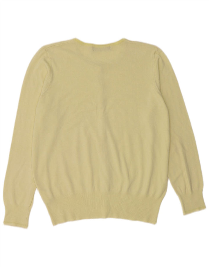 Marks & Spencer Dame Cardigan Sweater UK 16 Large Yellow Viscose