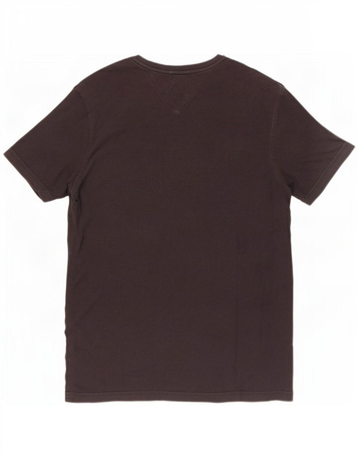 Tommy Hilfiger Herre T-Shirt Top Medium Sort Bomuld