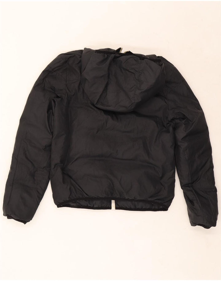 Nike Dame Oversized Hætte Vendbar Polstret Jakke UK 6 XS Sort