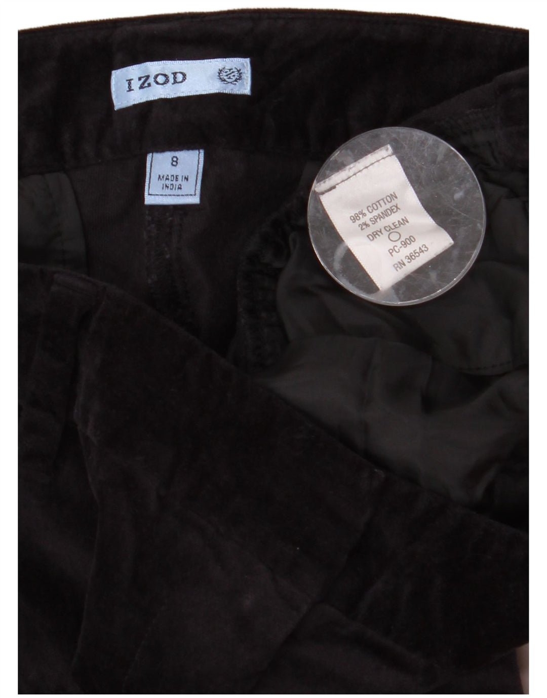 IZOD Dame Bootcut Velvet Chino Bukser US 8 Medium W32 L31 Navy Blue