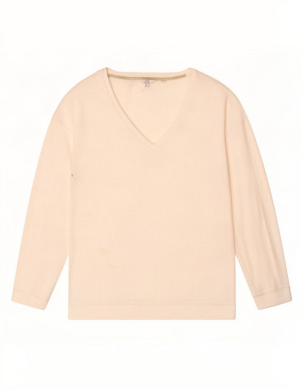 Fat Face Dame Top Langærmet UK 14 Large White Polyester