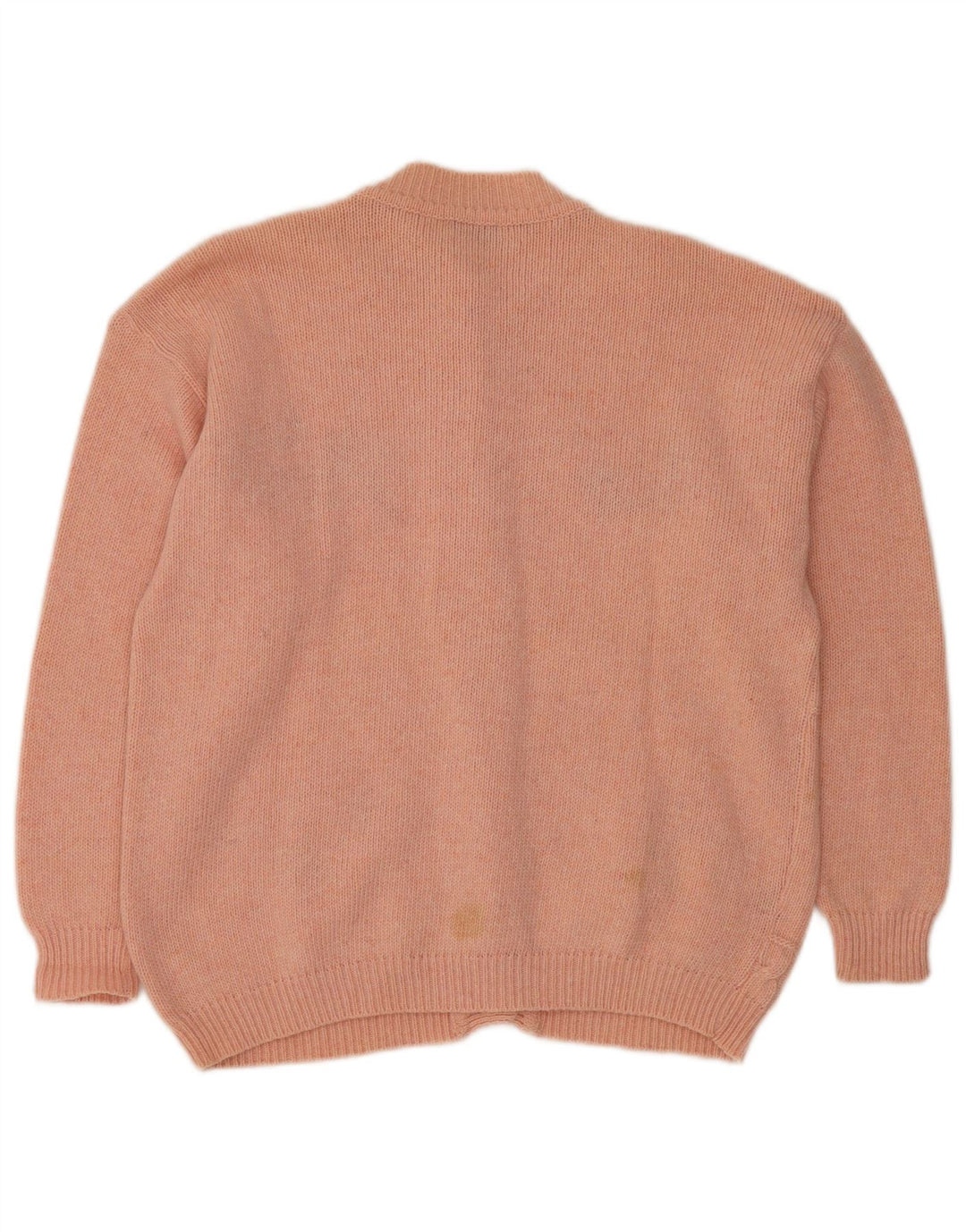 VINTAGE Dame Cardigan Sweater UK 16 Large Pink Floral Wool