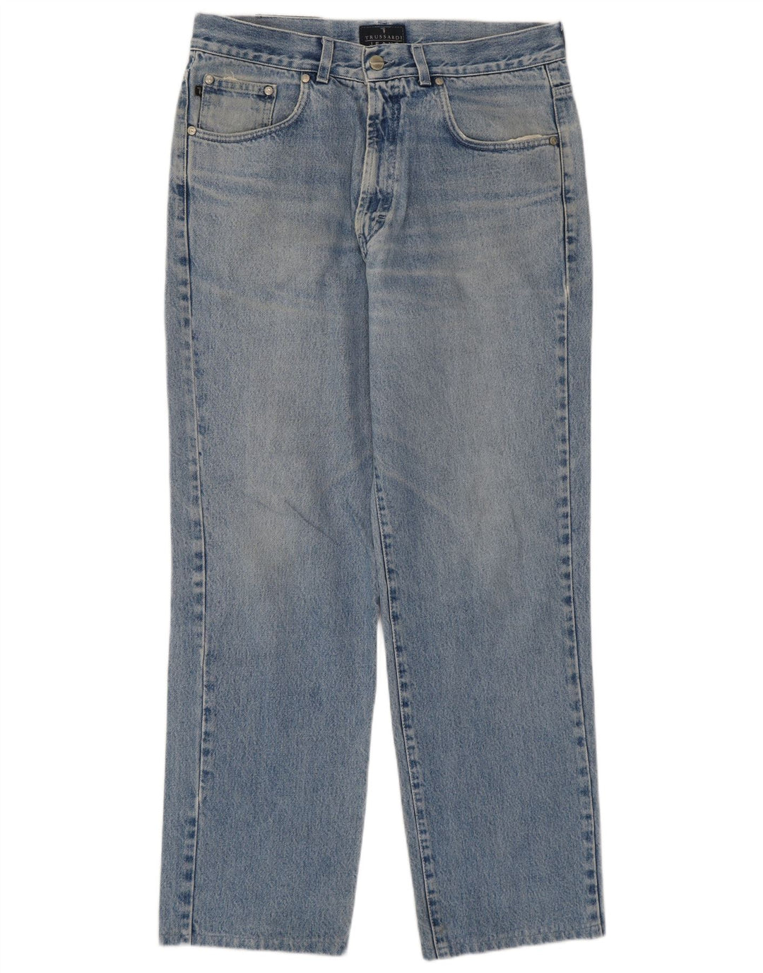 Trussardi Straight Jeans til mænd W33 L29 blå bomuld