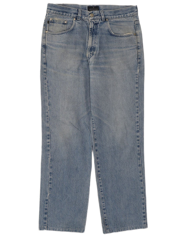 Trussardi Straight Jeans til mænd W33 L29 blå bomuld