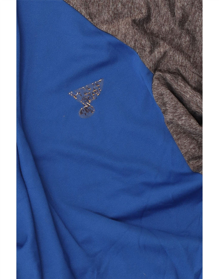 Majestic Herre Top 3/4 ærmer Medium Blue Colourblock