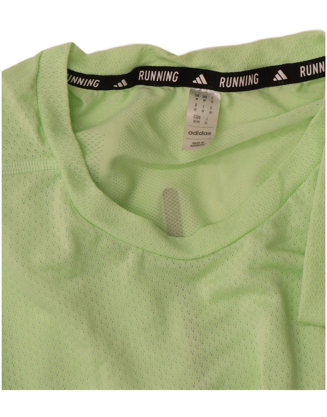 Adidas T-shirt top mellemgrøn polyester til mænd