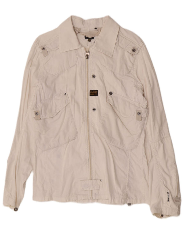 G-Star Dame Military Jacket UK 18 XL Hvid Bomuld