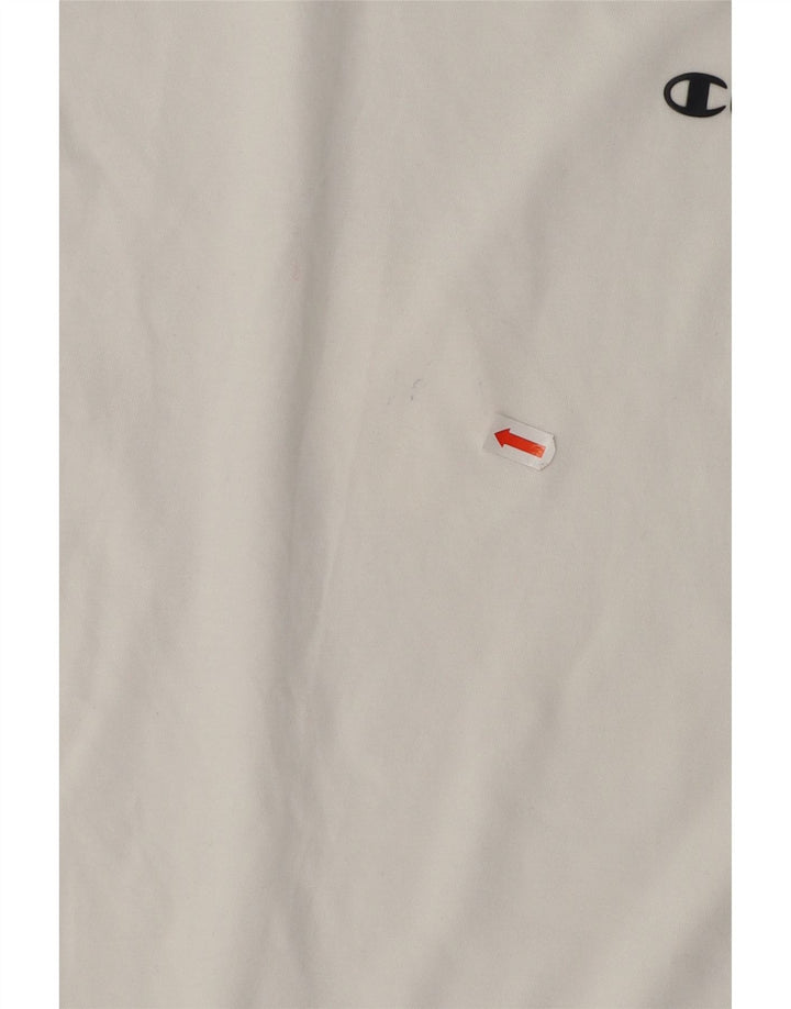 CHAMPION Boys T-Shirt Top 11-12 Years Large White Cotton