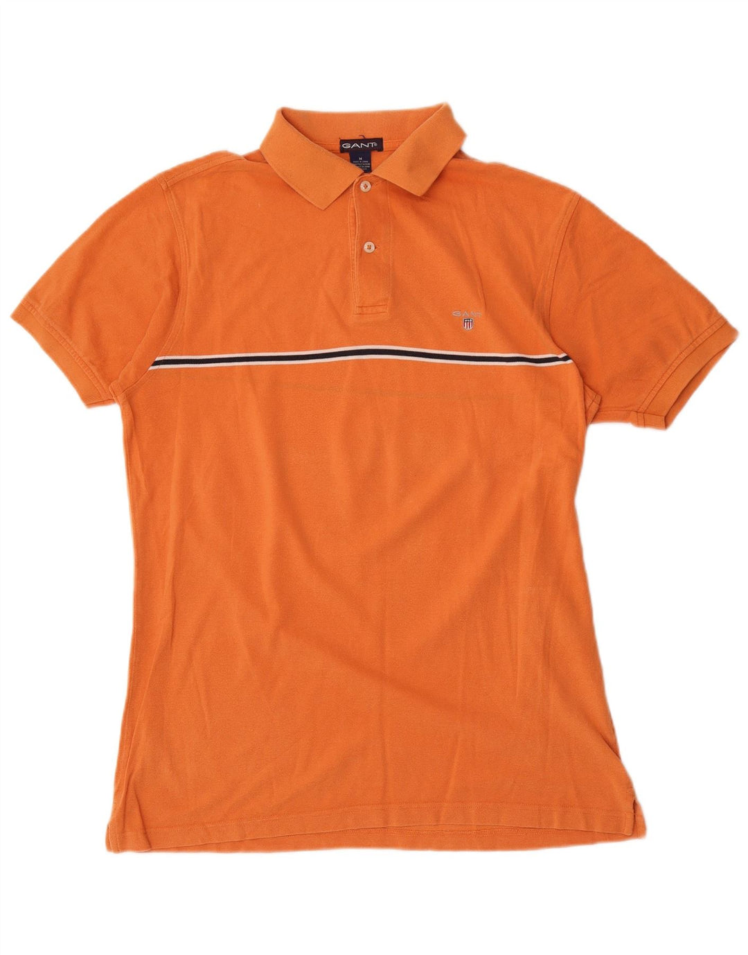 Gant herre poloshirt Medium orange stribet bomuld
