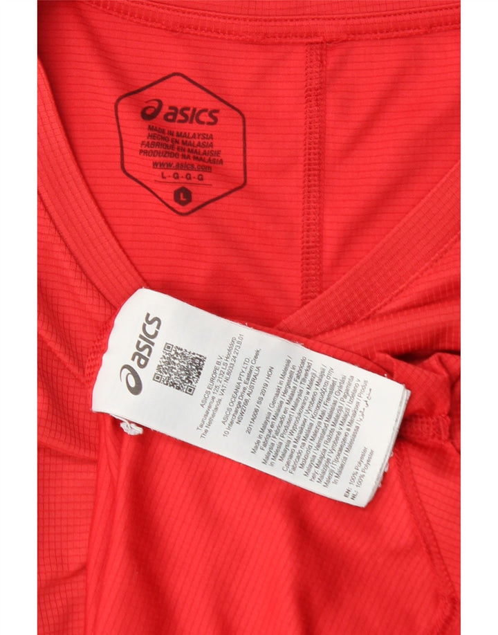 Asics Herre T-Shirt Top Stor Rød Polyester