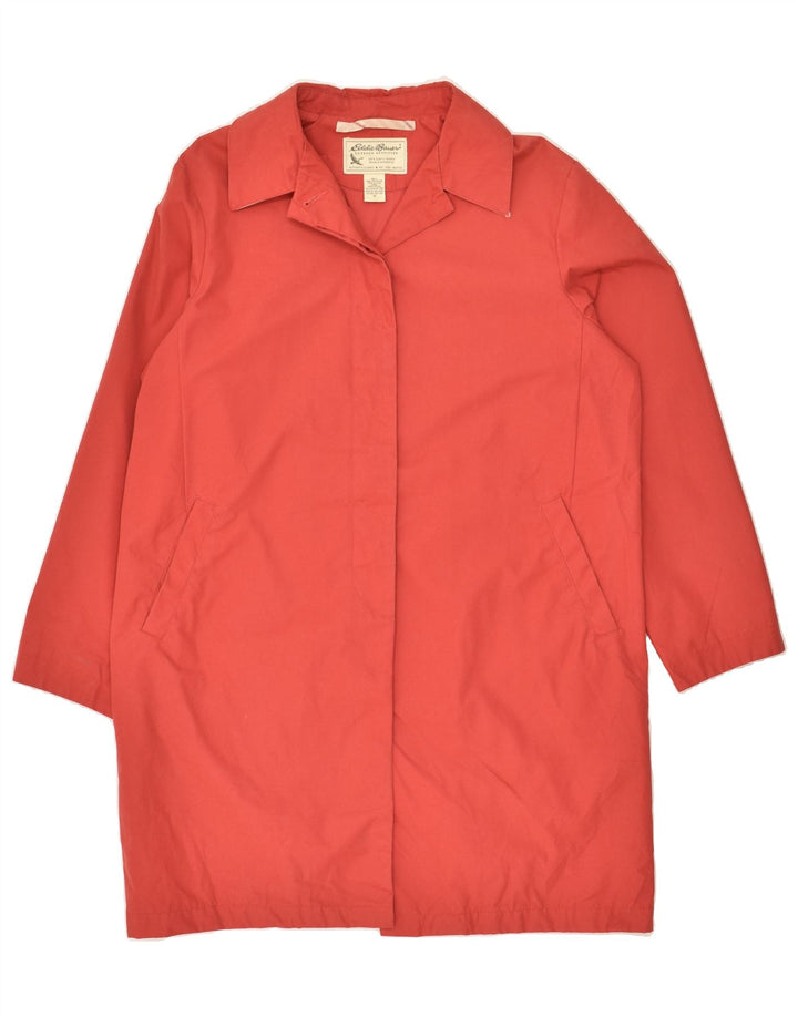 EDDIE BAUER Womens Overcoat UK 14 Medium Red Polyester | Vintage Eddie Bauer | Thrift | Second-Hand Eddie Bauer | Used Clothing | Messina Hembry 