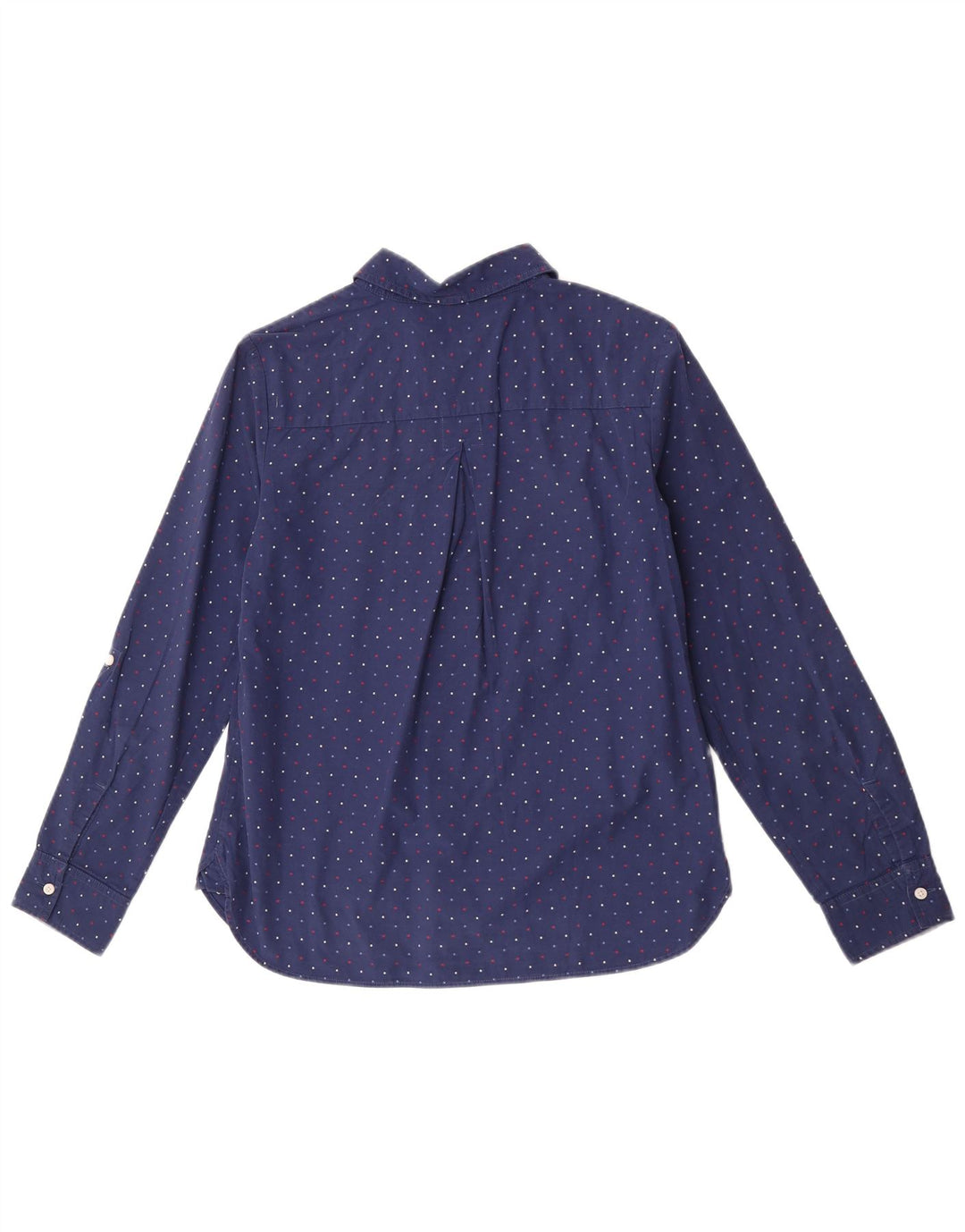 Tommy Hilfiger Dame Pullover Shirt UK 14 Mellem marineblå plettet bomuld