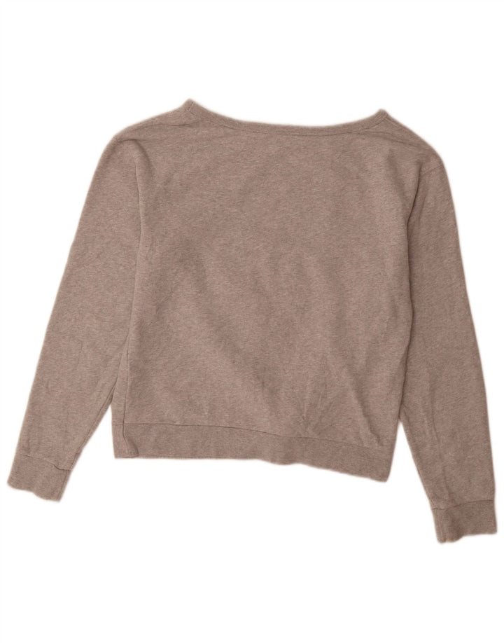 All Saints Dame Oversized Sweatshirt Jumper UK 10 Lille Grå Bomuld