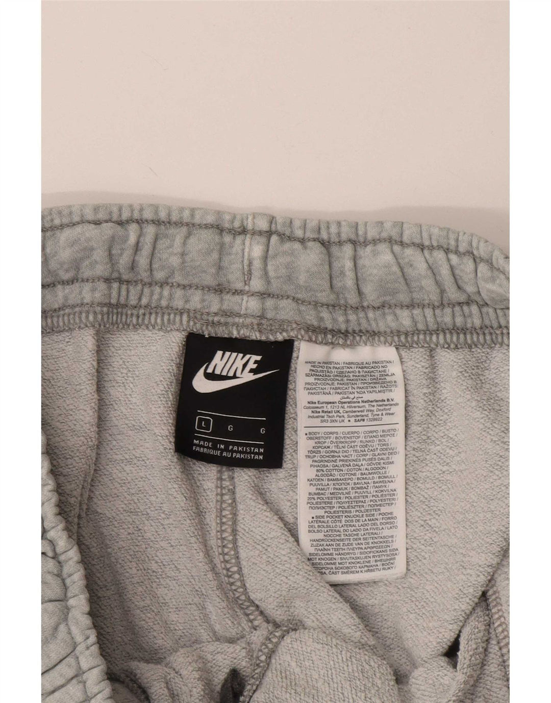 Nike grafiske sportsshorts til mænd, store grå flækkede bomuld