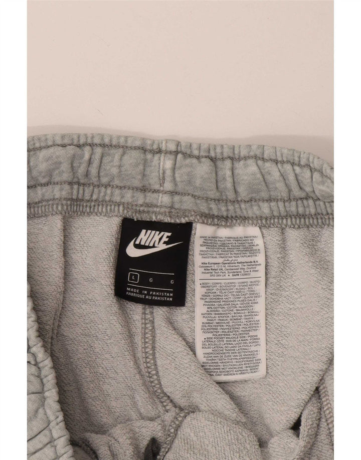 Nike grafiske sportsshorts til mænd, store grå flækkede bomuld