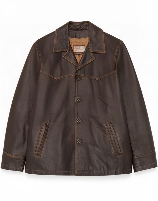 J.J.Scott Herre Læderjakke IT 48 Medium Brun