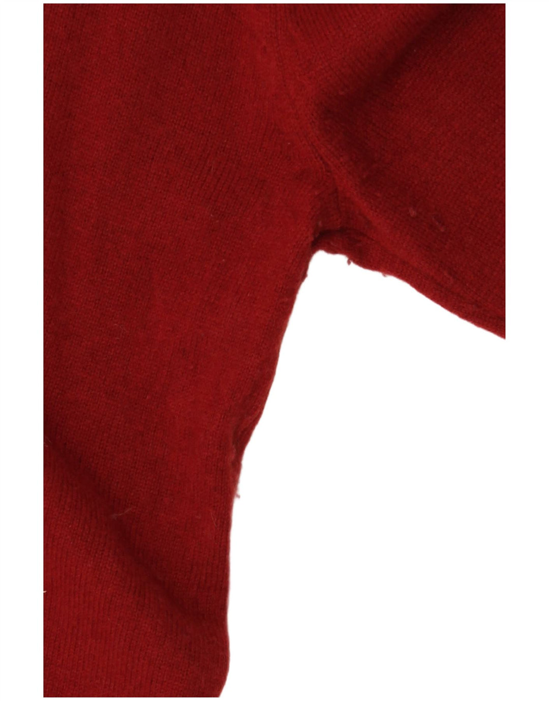 MASSIMO DUTTI Dame V-hals sweater UK 14 Stor rød uld