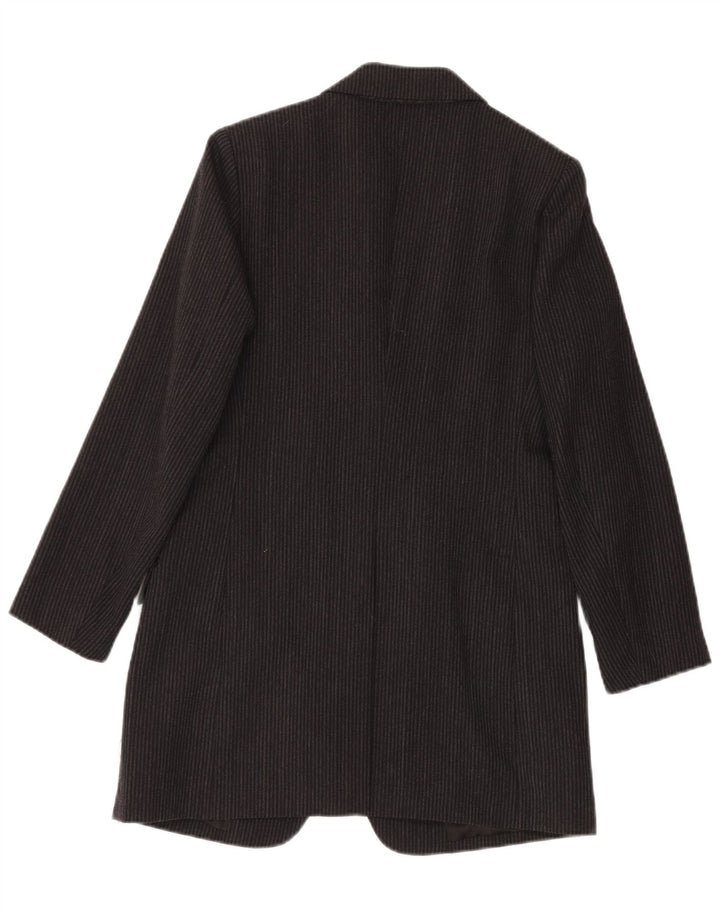 Alberto Biani Dame Blazer Jacket IT 42 Medium Grå Stribet Klassisk