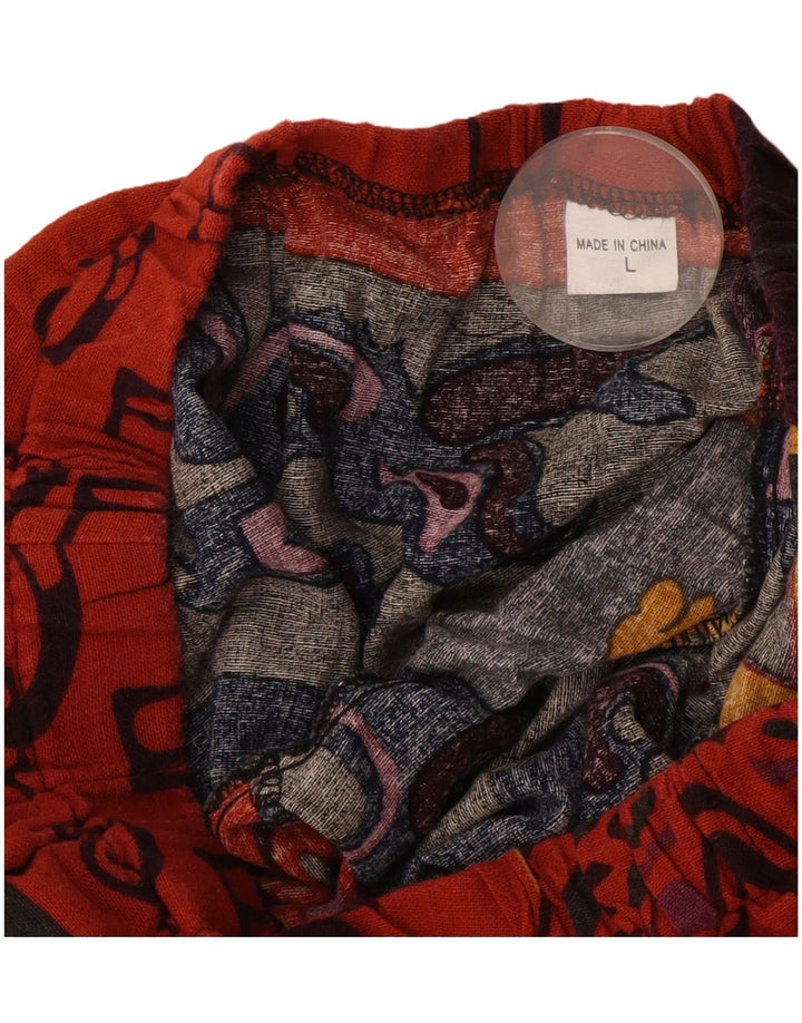 Vintage Dame Harem Bukser Large W32 L19 Flerfarvet Patchwork