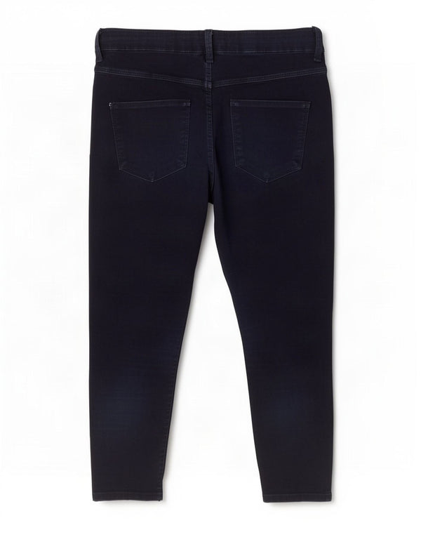 Marks & Spencer Womens Cropped Jeans UK 12 Medium W30 L22 Marineblå Bomuld