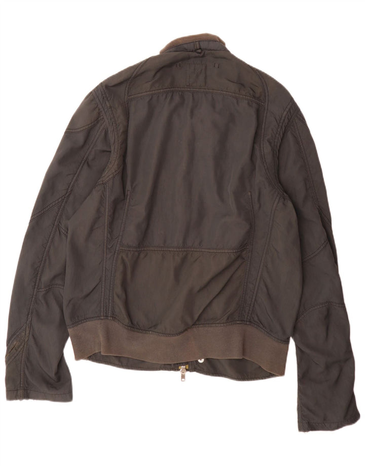 Diesel Herre Military Bomber Jacket UK 44 2XL Sort Nylon